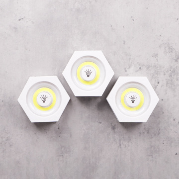 Lampu lemari LED Paket Nirkabel dengan Remote Infrared - Lampu Malam Puck Cob Super Bright