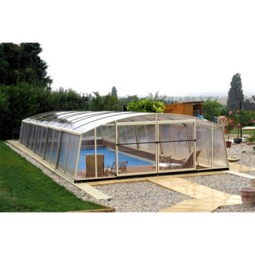 PC Roof Cover Retractable Swimming Pool Enclosure