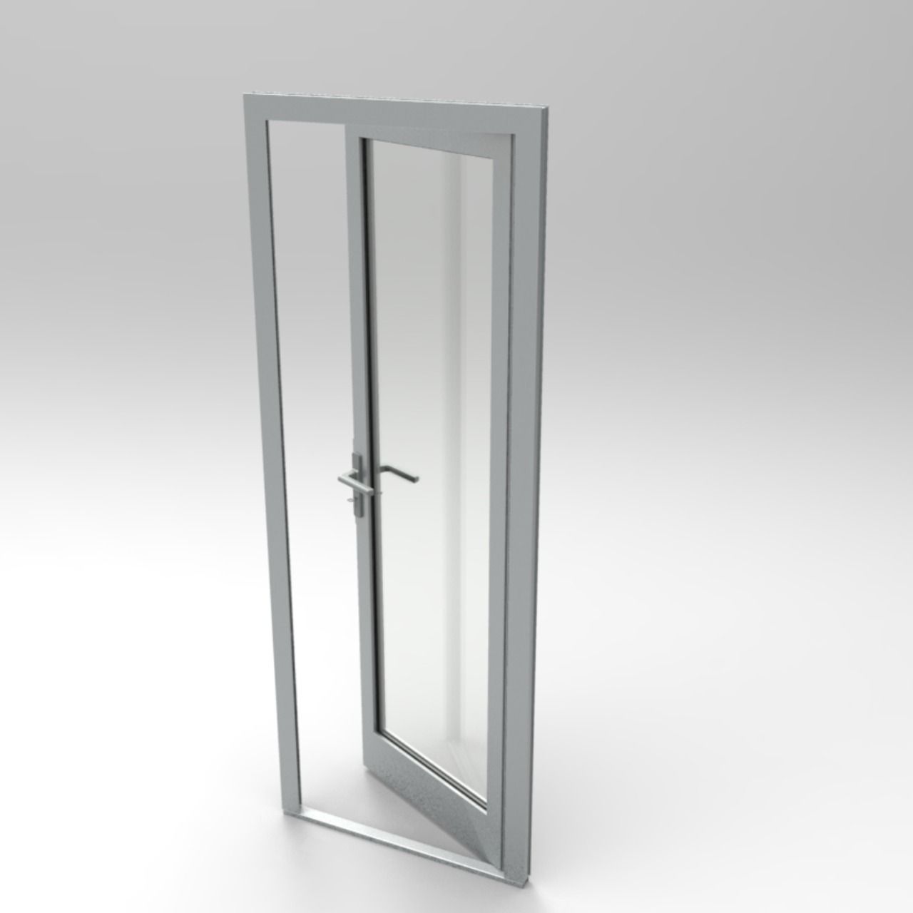 double aluminium and glass swing doors