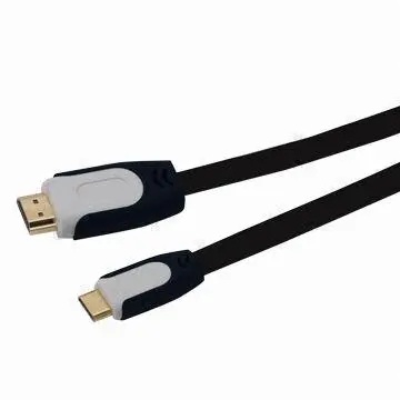 HDMI Cable with 24K Gold-plated Connectors, Corrosion-resistant Plating, Electromagnetic