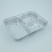 3 Compartment Aluminum Foil Fast Food Container