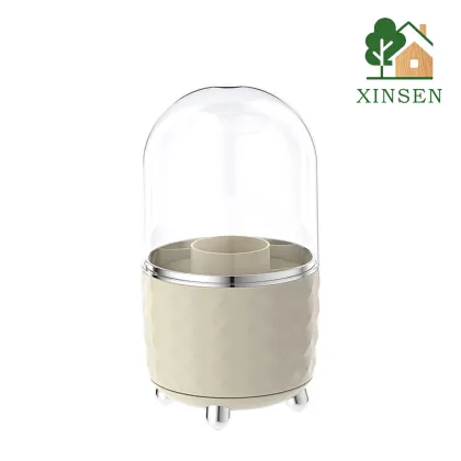 Rotating Makeup Brush and Lipstick Organizer