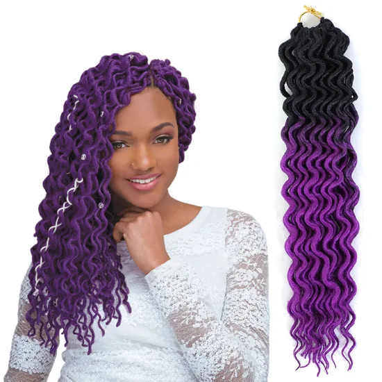 wholesale crotchet braid hair extension hair synthetic weaves ombre wigs for african curly faux locs crochet hair