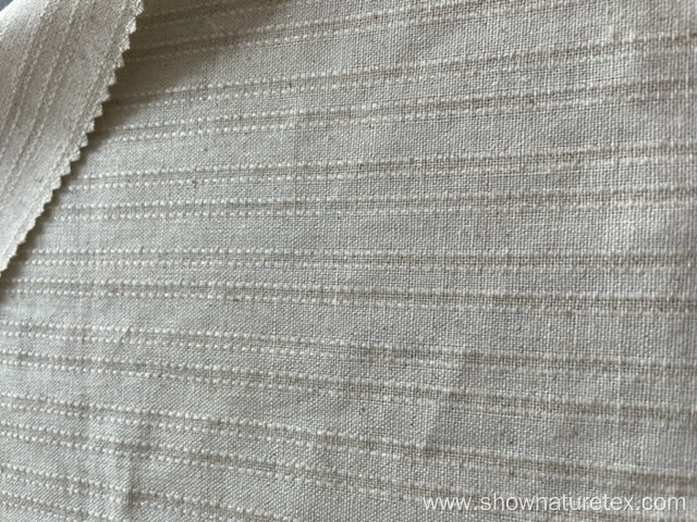 linen rayon polyester cotton yarn dyed stripe fashion fabric