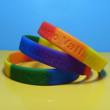 Custom Green Awareness Ribbon Silicone Bracelets