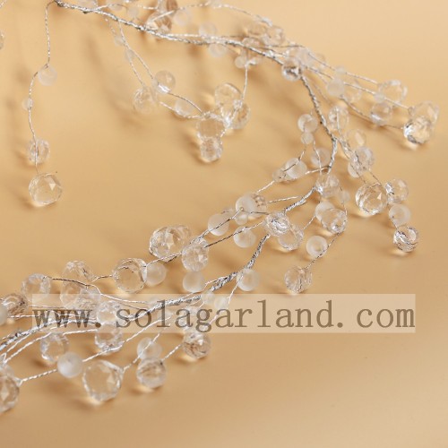 Elegant Acrylic Crystal Drop Beaded Tree Branches