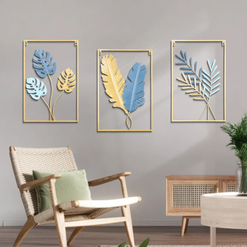 Luxury Metal Iron Art Ginkgo Leaf Wall Light for Restaurant Hallway Decoration