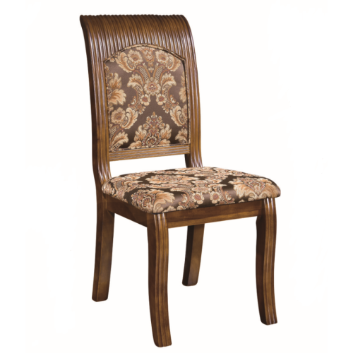 European Style Wood Dining Table And Fabric Chair