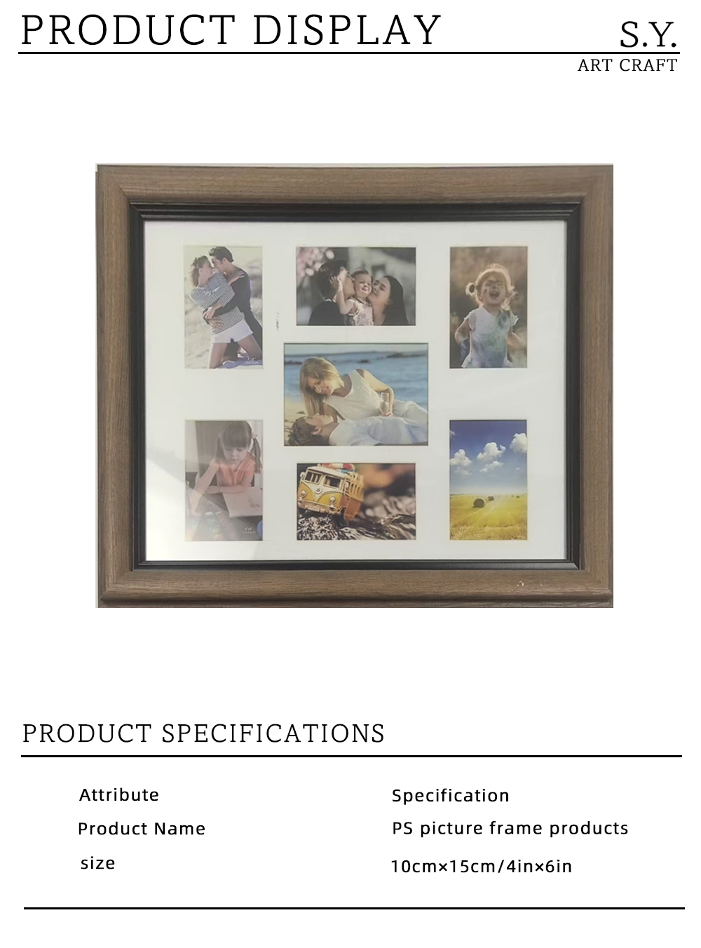 Multi-Opening Family Photo Collage Frame x