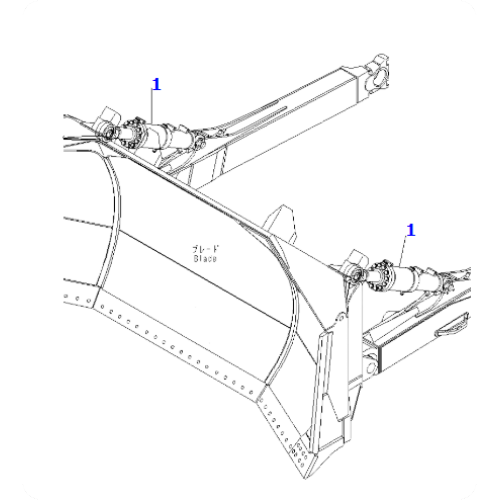 Bulldozer D475A-5 Tilt Cylinder Assembly 707-01-0X760