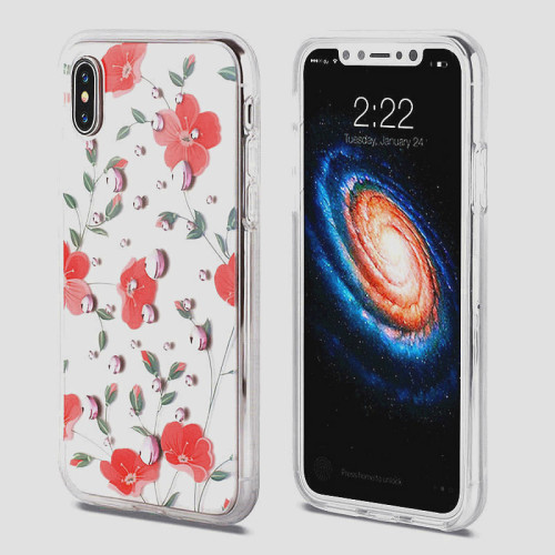 IMD TPU New design flower case for iphone x cover