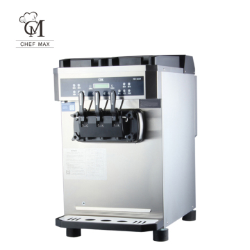Chefmax Electric Soft Serve 3 Flavors Industrial Roll Ice Cream Maker Machine - Automatic Commercial