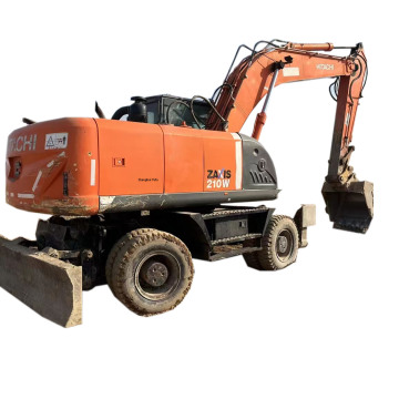 Used Hitachi ZX210W-3 and ZX210 Wheel Excavators for Sale: Original Painted Condition
