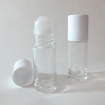 30ml venta caliente cosmética desodorante roll-on las botellas de cristal, pesa 56g