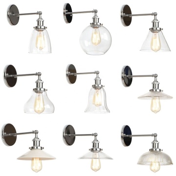 Vintage Glass Wall Sconce Lamp for Restaurant Corridor - High Quality Industrial Indoor Light