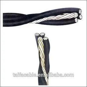 Stranded aluminium conductor aerial bundle 11kv abc cable
