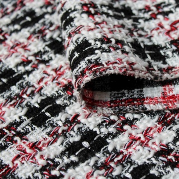 Elegance Tweed Black Polyester Fabric
