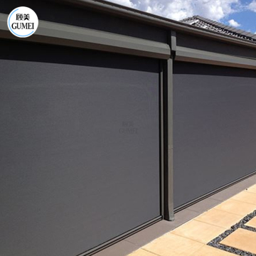 Factory Price Aluminum Exterior Sun Shade Zipper Blackout Roller Curtain System