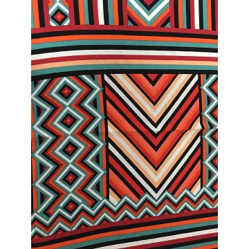 Geometric Design Rayon Challis 32S Printing Fabric