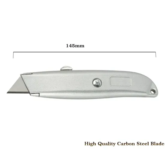 Retractable Box Cutter with Heavy Duty Aluminum Shell