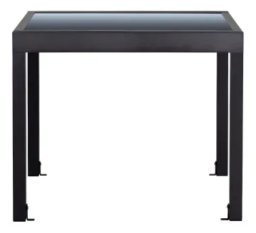 Modern Foldable Extending Metal Dining Table with Glass and Aluminum for Space-Saving
