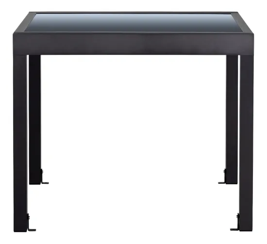 Modern Foldable Extending Metal Dining Table with Glass and Aluminum for Space-Saving