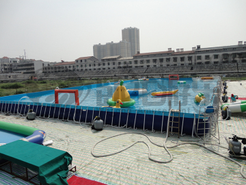 Rectangular kids metal frame swimming pool