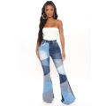 Kvinnor lappar flare jeans