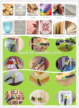 liquid nail, liquid silicone glue, use in archetrave, tile