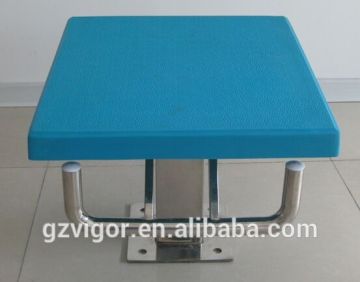 Swimming pool competition equipment acrylic and stainess stell material one step and two step starting block