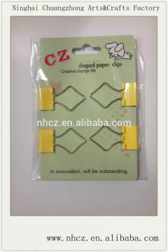 Shiny Diamond Shaped Binder Clips