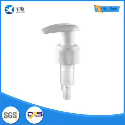 Clear Plastic Lotion Pump with Ribbed Closure