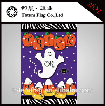 Halloween Ghost Pumpkins and Candy Corn Garden Decorative Flag