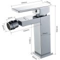 Single Lever Basin Faucet + Bidet Faucet Complete Bathroom Mixer Set Chrome Finish