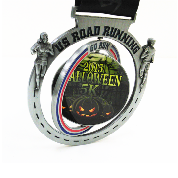 Medalla de giro de metal de Halloween personalizado