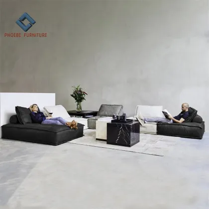 Upholstered Brio Lounge Modular Sectional Sofa with Removable Pillows