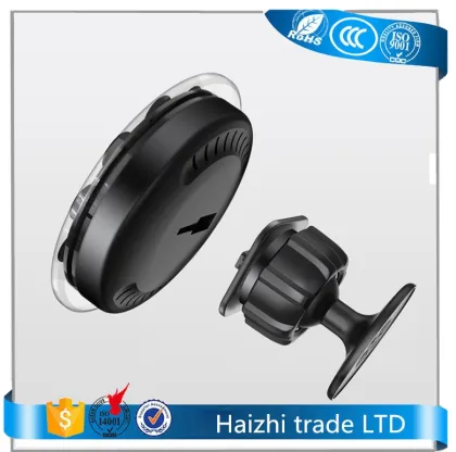 Sucker style qi standard wireless charging stand car stand holder charger car wireless charging pad