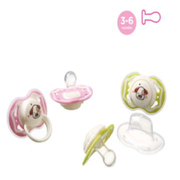 Safety Round Dual Color Nipple Baby Silicone Dot