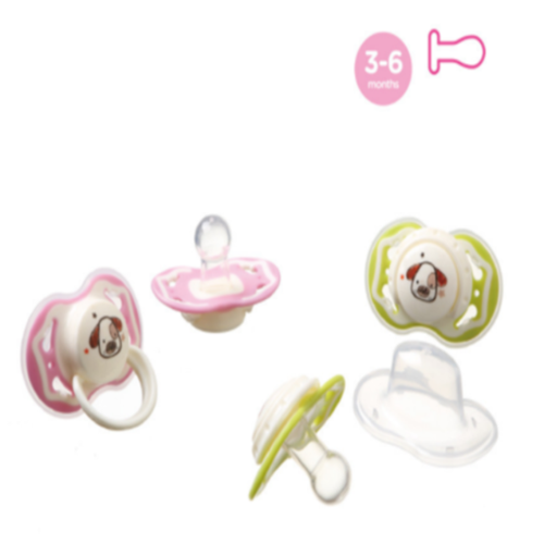 Pusingan Keselamatan Dual Color Nipple Infant Silicone Pacifier