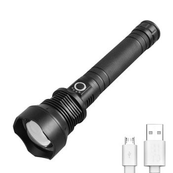 Liga recargable de alta potencia 2000: Lámpara táctica de zoom de 20W con luz blanca LED XHP70 y diseño impermeable