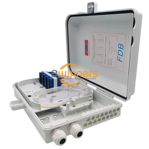 Caja de terminales de acceso a fibra de 16 puertos