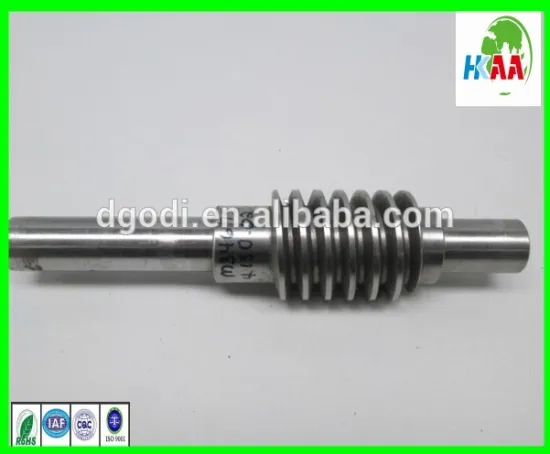 High quality steel C45 forged worm gear shaft with nickle plated