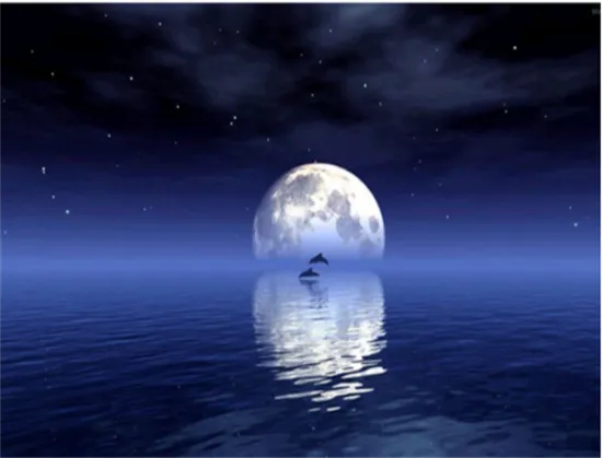 Smart led light moon