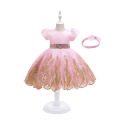 Kids Princess Bowknot Lace Girls Dress