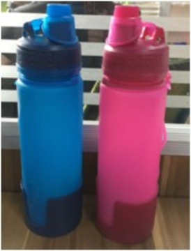 Botella de silicona de color sólido de 500 ml Estilo 2