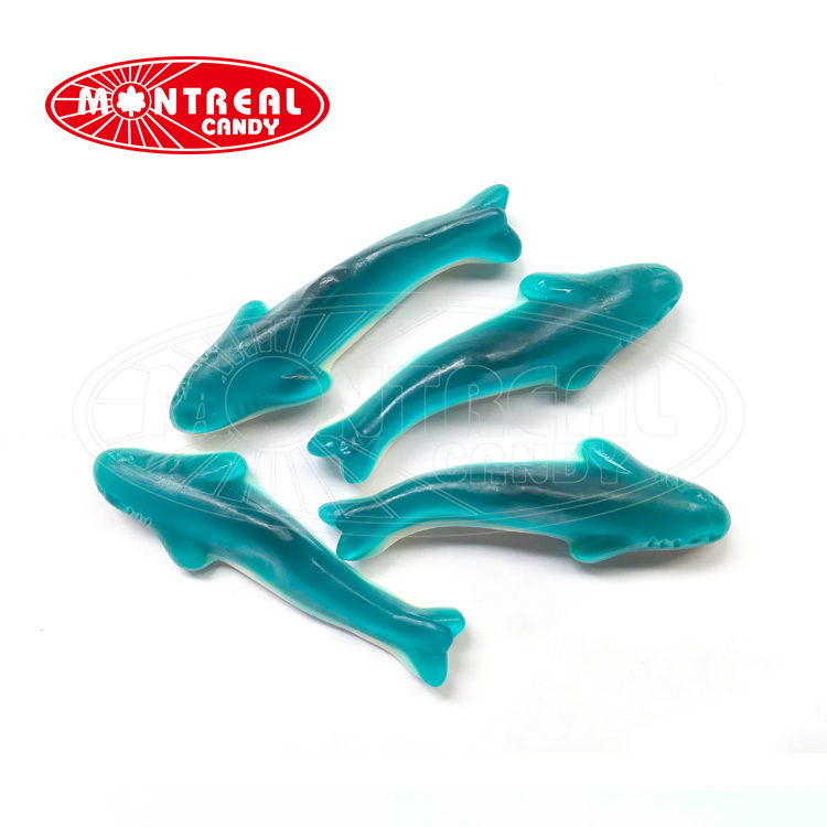 Gummy Blue Sharks Candy Raspberry รสชาติ คุณภาพสูง Gummy Blue Sharks ...