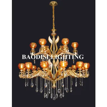 European copper chandelier, Chinese K9 crystal,lighting stores,