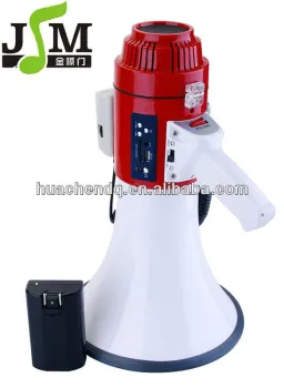 USB megaphone with rechargeable battery