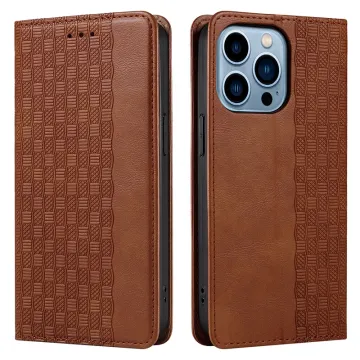 Deluxe Magnetic Card Wallet Holder Tpu Embossed Leather Case for iPhone 16 Pro Max, 13, 14, 15 Plus