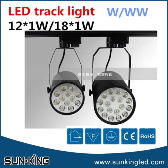 Good quality custom-made commercial led track lights 18x1W, led epistar tracklight 18W